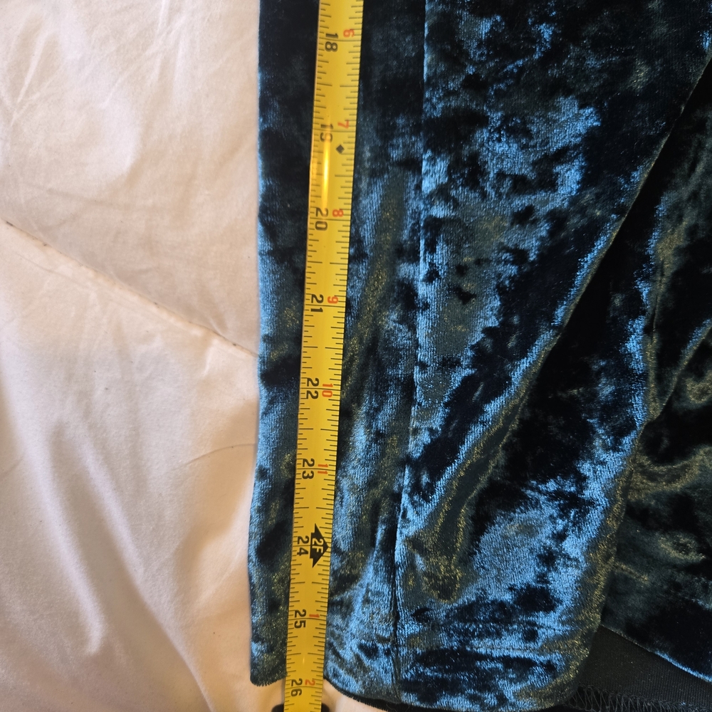 Serra Teal Velvet Trousers - Picture 5 of 6